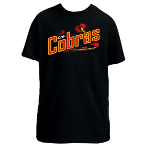 black short sleeve t-shirt with CAL Cobras logo