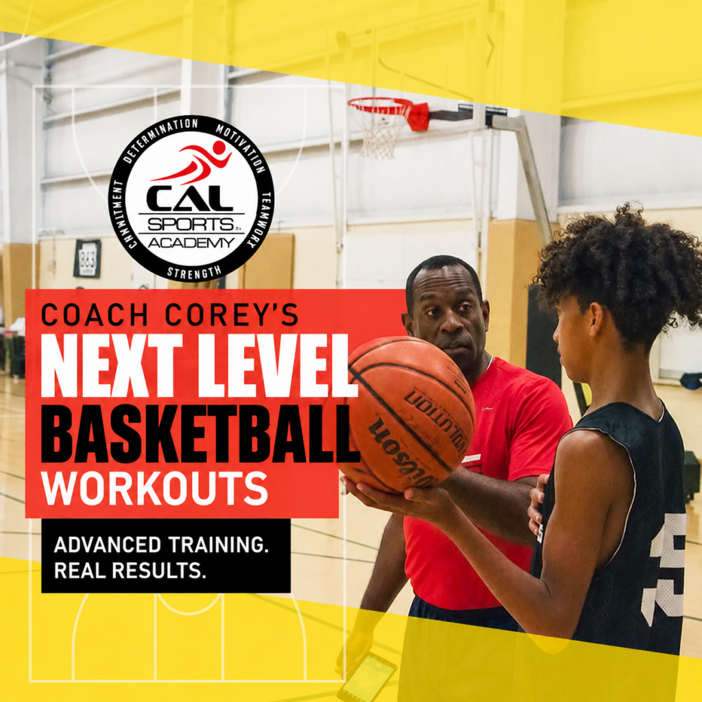 Coach Corey providing Next Level basketball training to a youth athlete at CAL Sports Academy